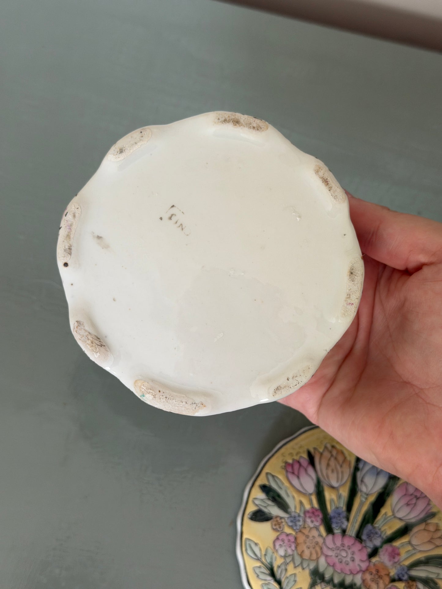 Hand-Painted Flower Trinket Box