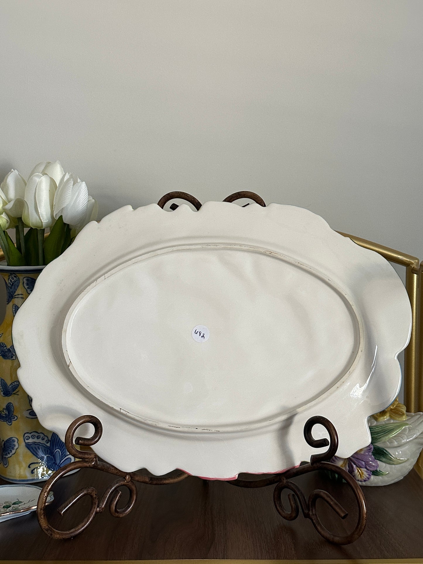 Majolica-Style Bunny Platter