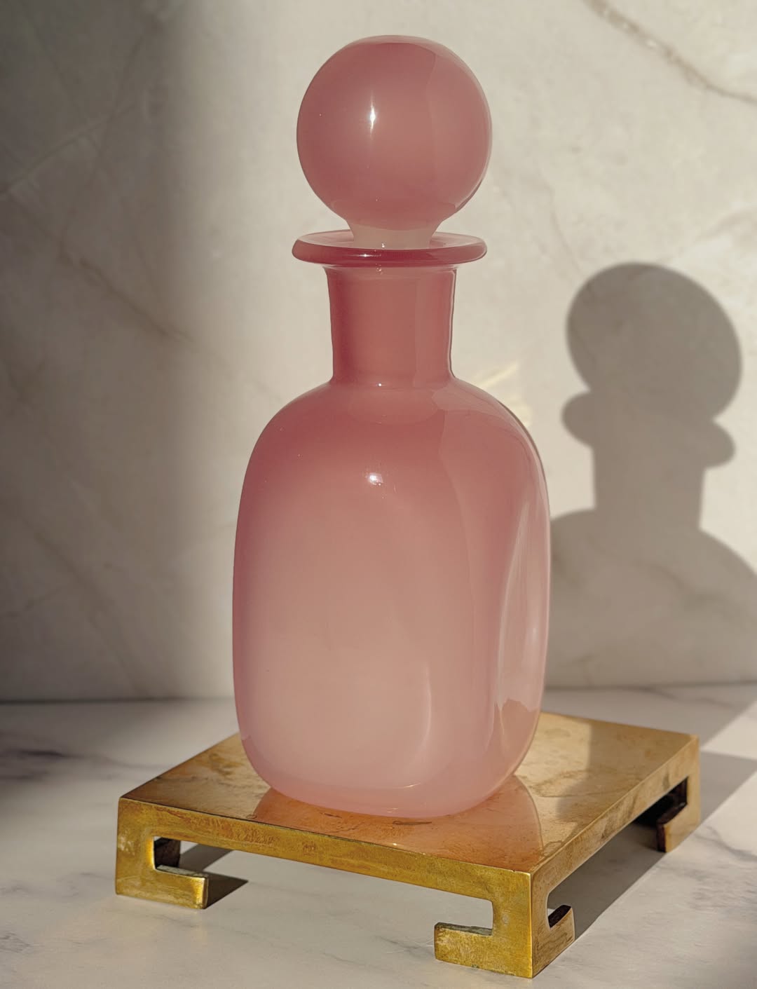 Pink Opaline Perfume/Scent Bottle