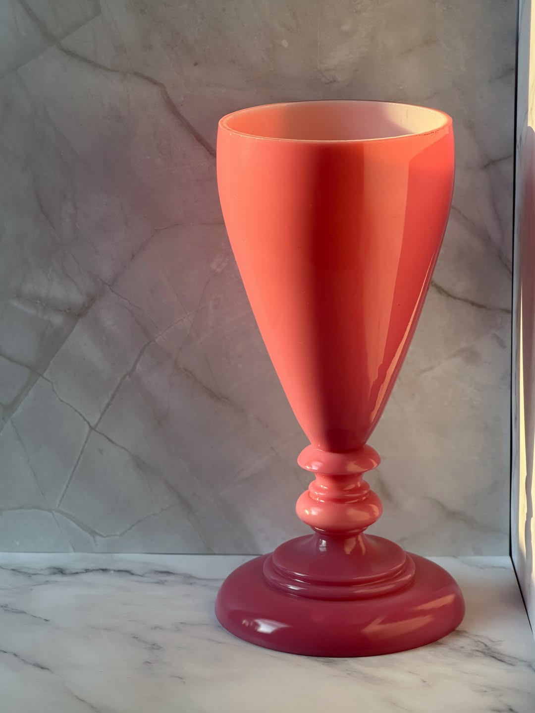 Shell Pink Opaline Vase