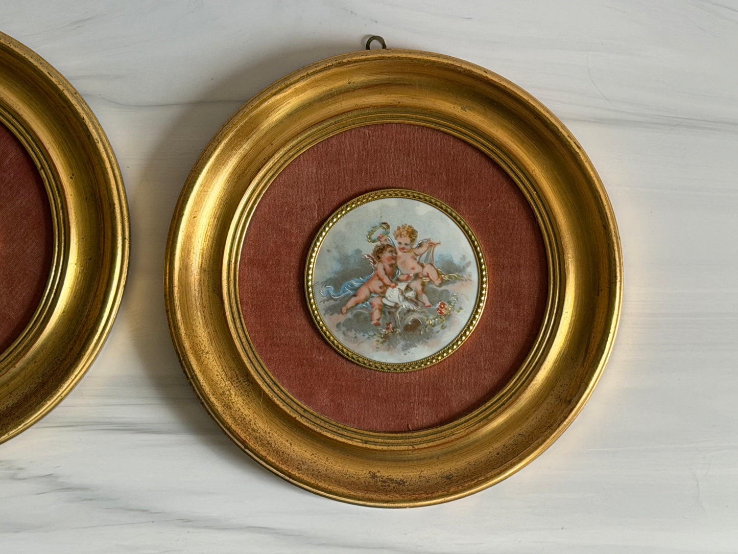 Vintage Gilt Cherub Wall Art (Set of Three)