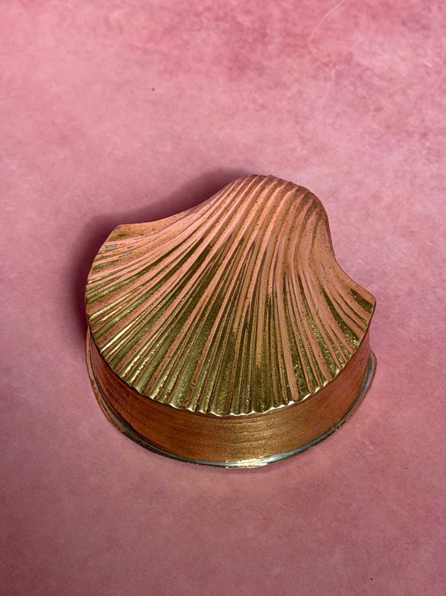 Brass Scallop Shell Trinket Box