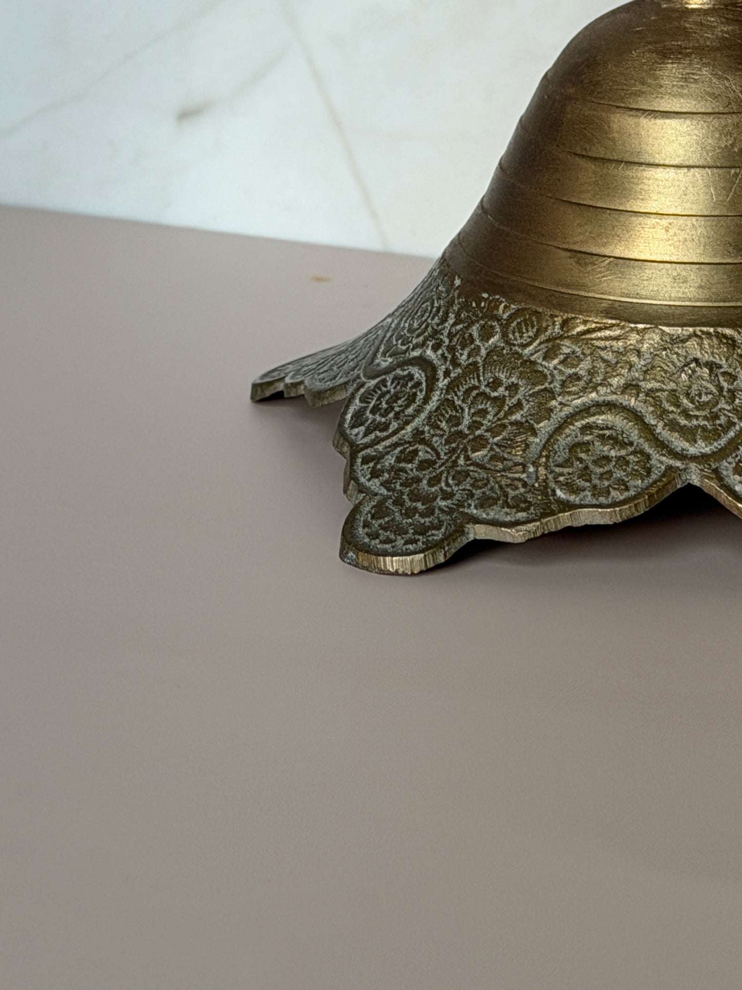Vintage Brass Ashtray on Crescent Moon Stand