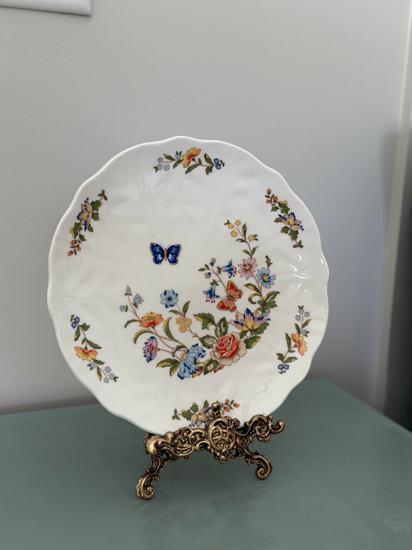 Aynsley “Cottage Garden” Plate, English Bone China