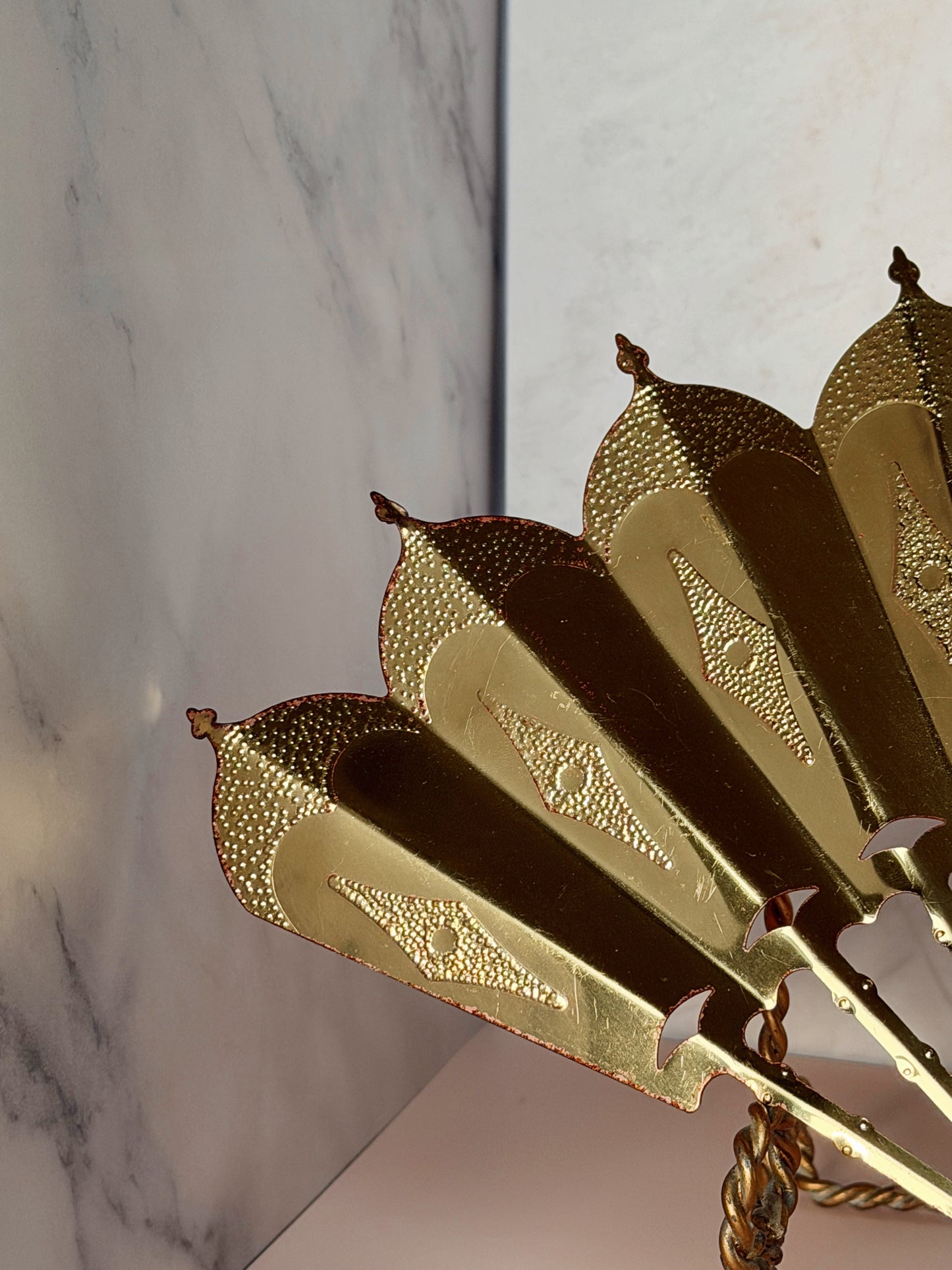 MCM Brass Plated Wall Fan