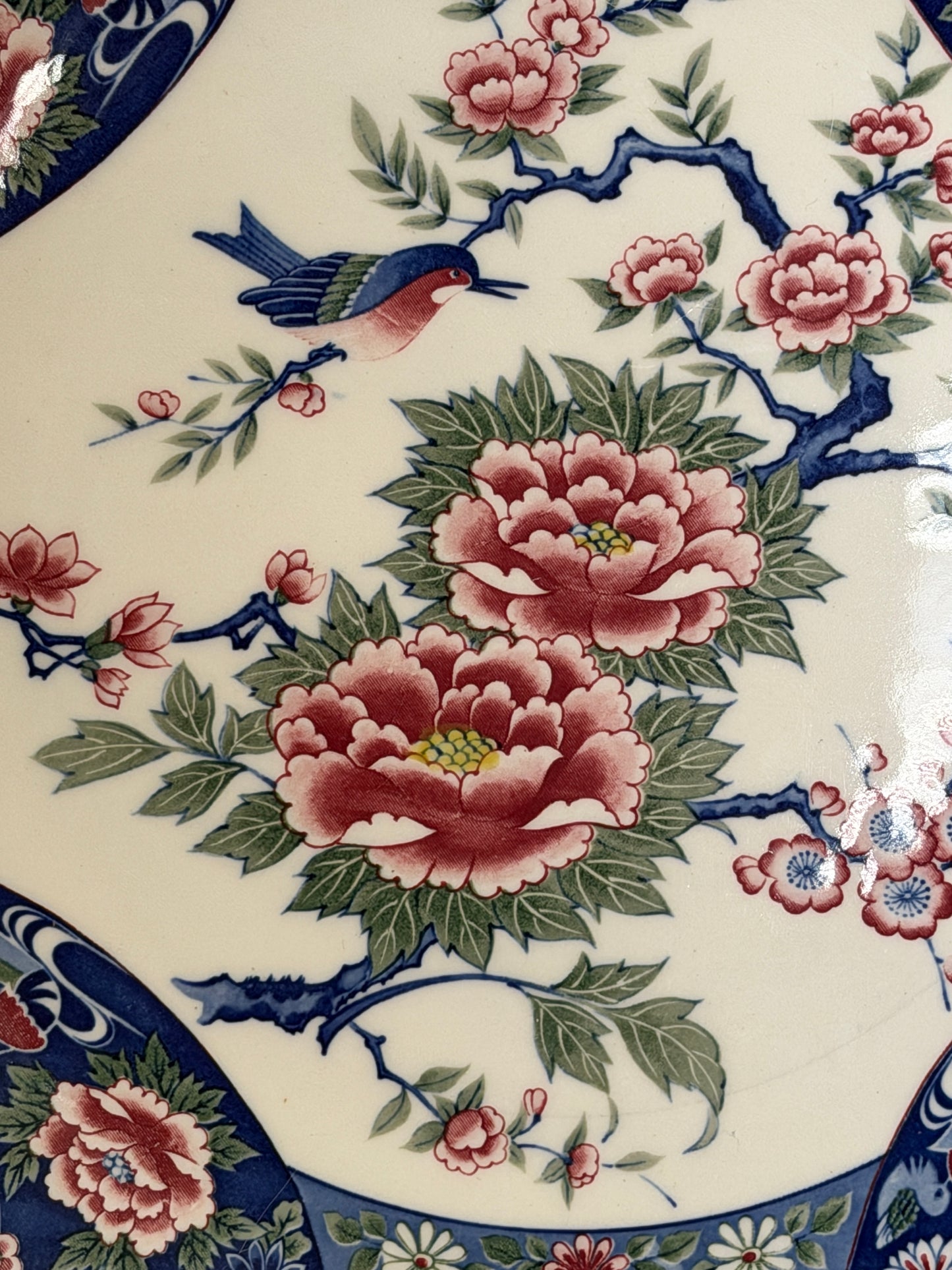 Imari Bird & Peony Plate