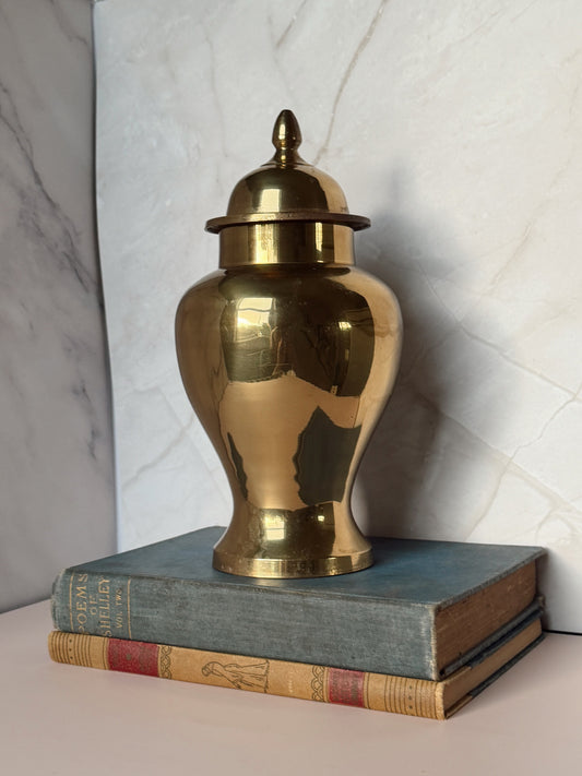 MCM Solid Brass Ginger Jar