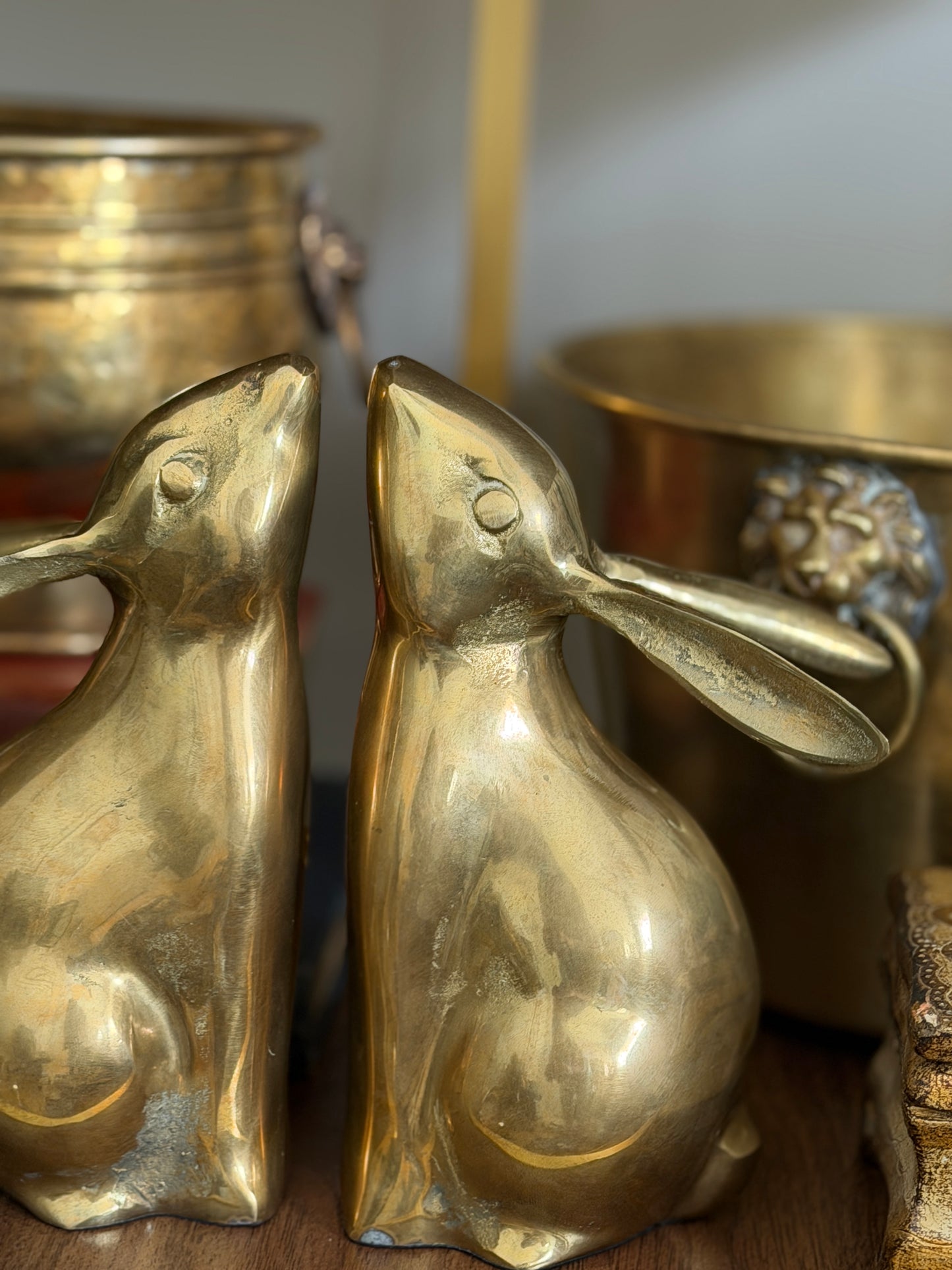 Brass Bunny Bookends (Pair)
