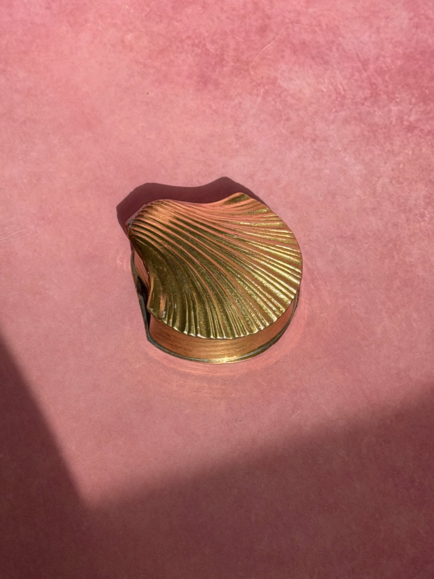 Brass Scallop Shell Trinket Box