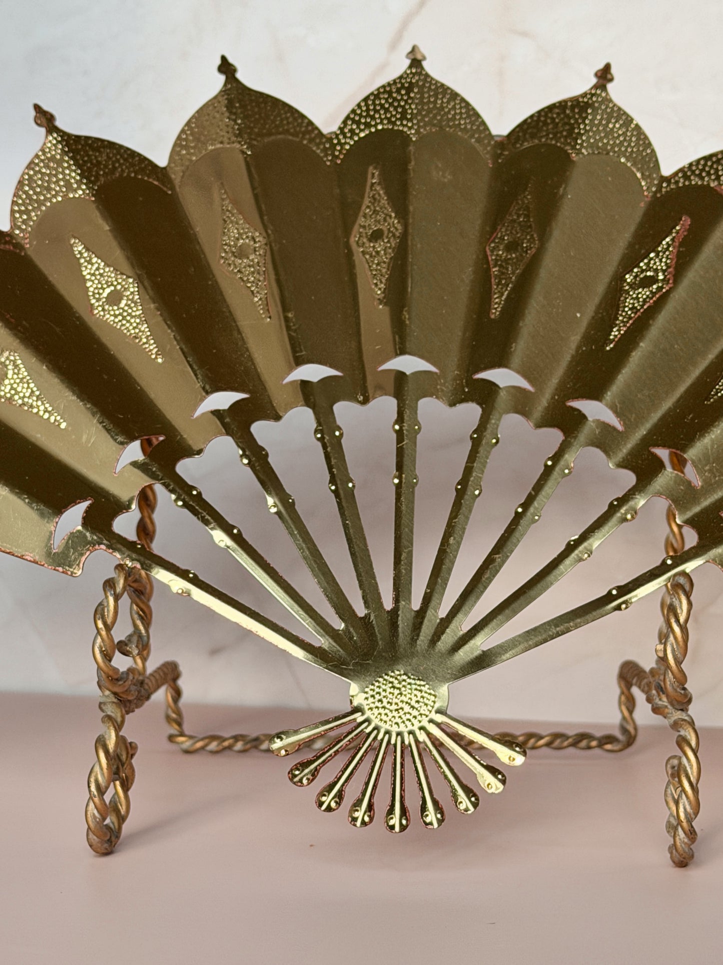 MCM Brass Plated Wall Fan