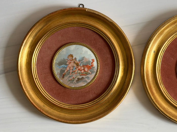 Vintage Gilt Cherub Wall Art (Set of Three)