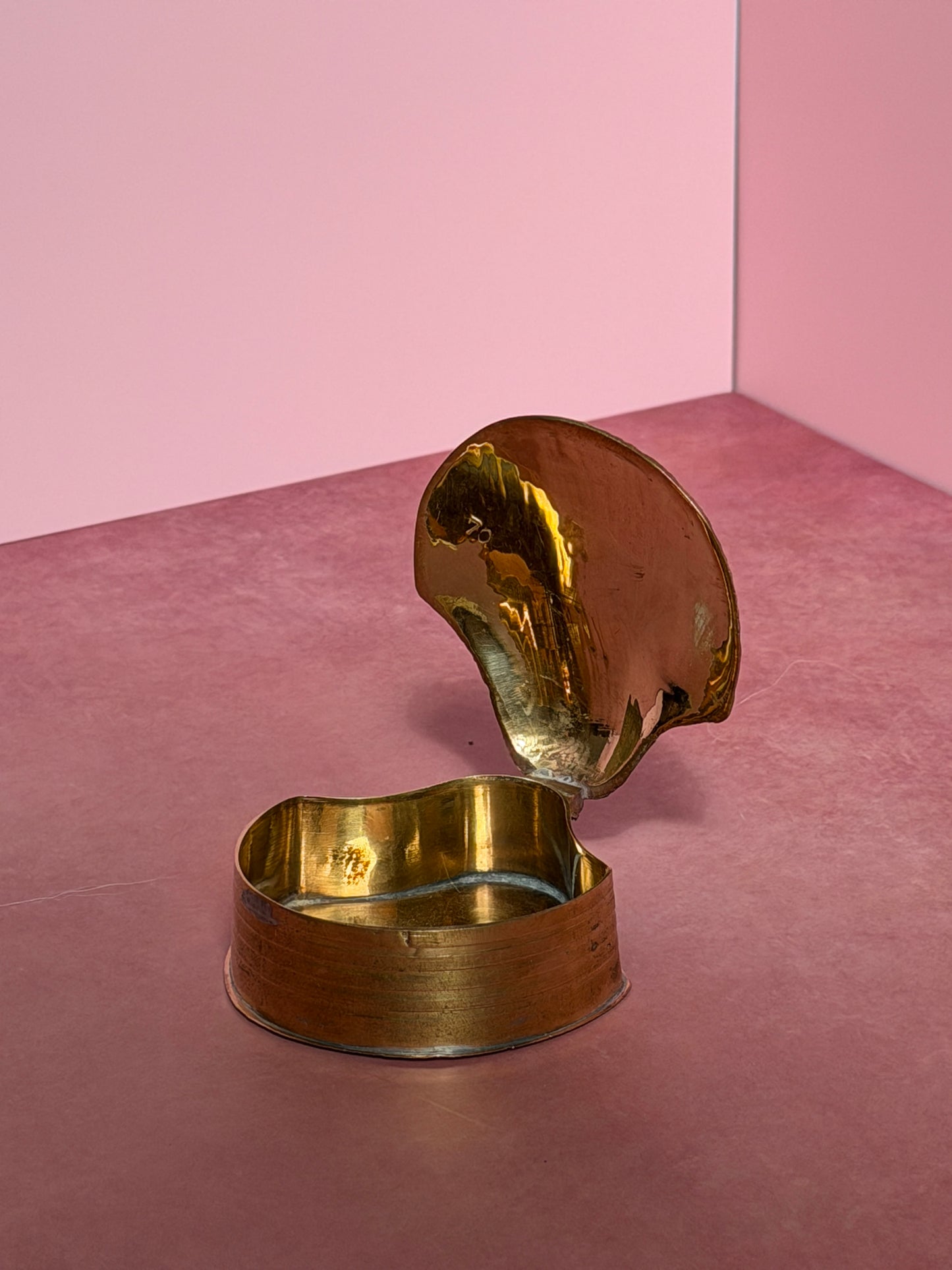 Brass Scallop Shell Trinket Box