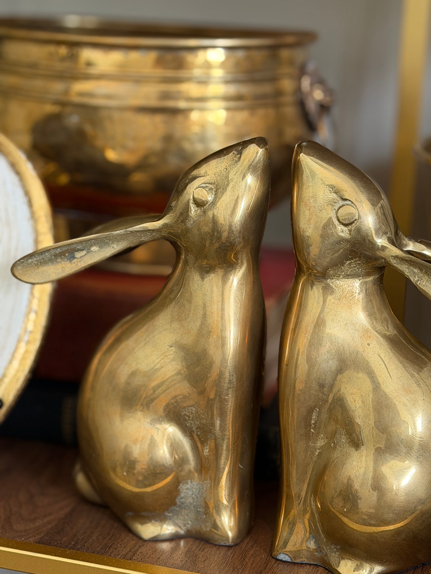 Brass Bunny Bookends (Pair)