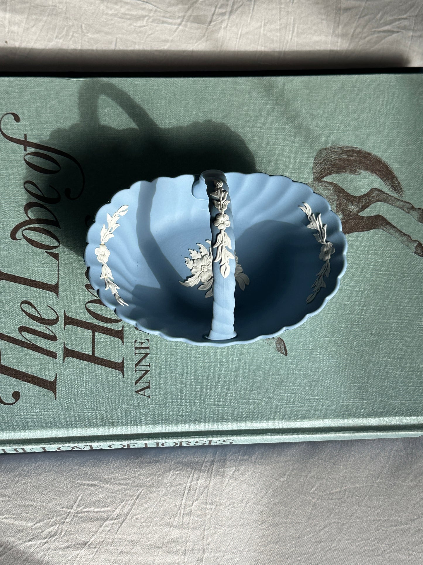 Wedgwood Jasperware Blue Basket