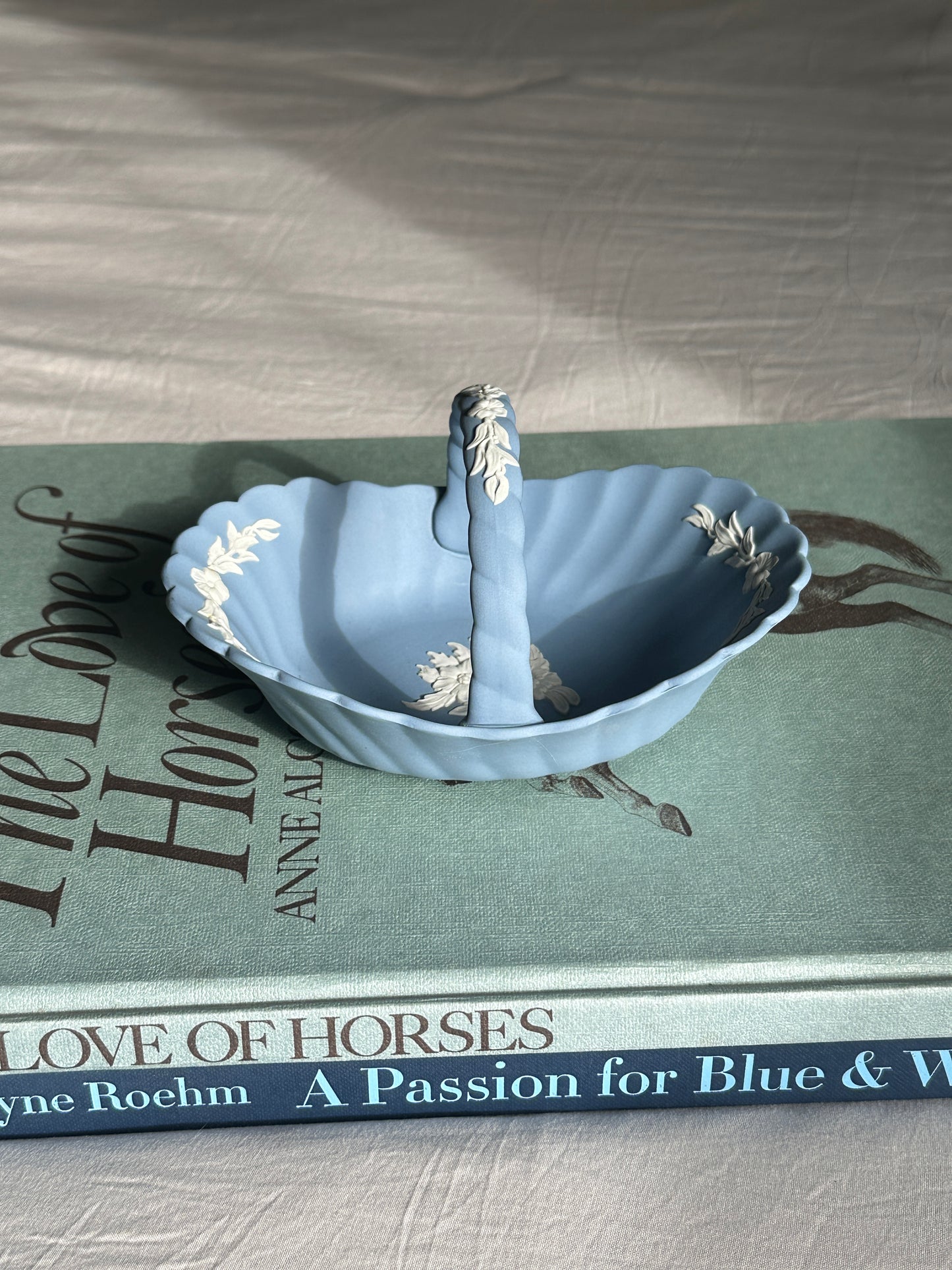 Wedgwood Jasperware Blue Basket