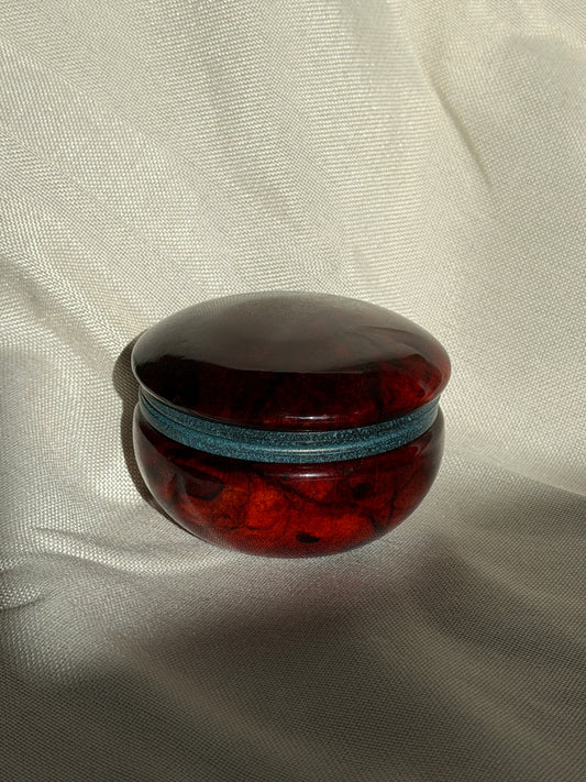 Red Alabaster Trinket Box