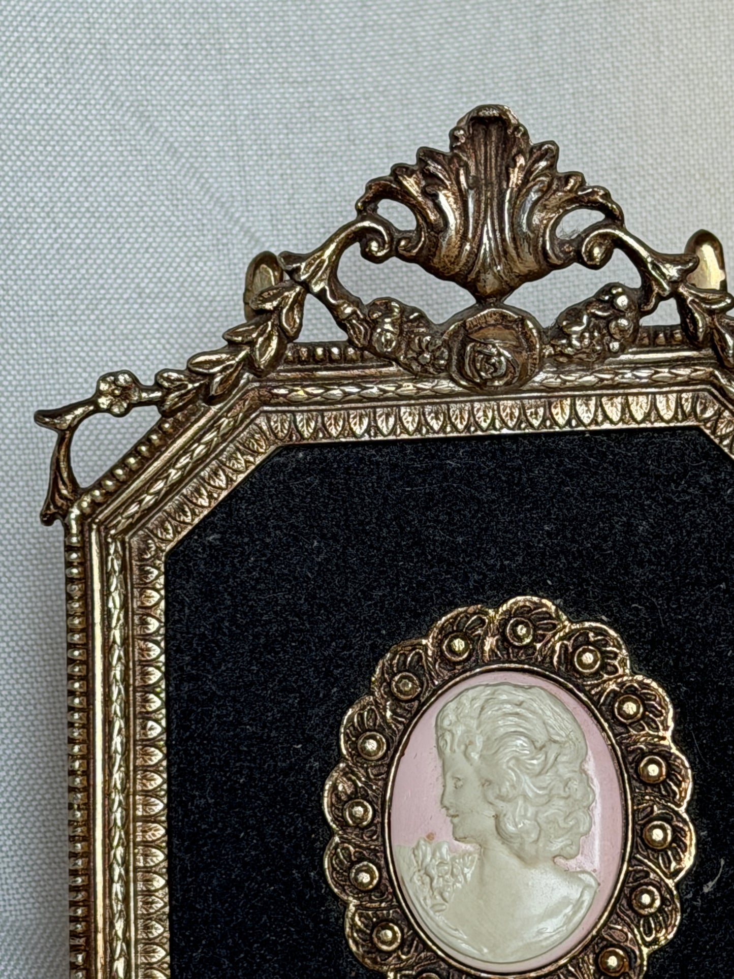 Framed Pink Cameo