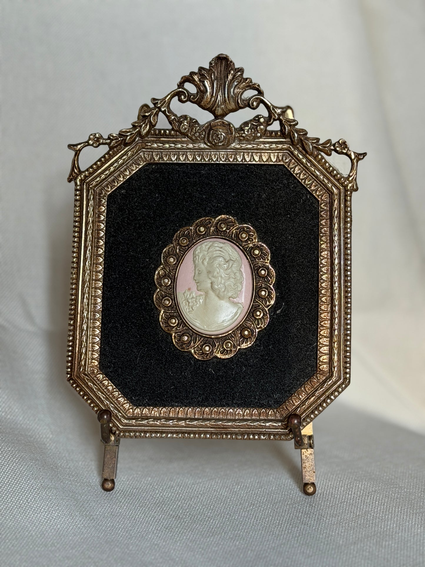 Framed Pink Cameo