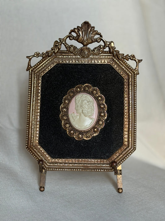Framed Pink Cameo
