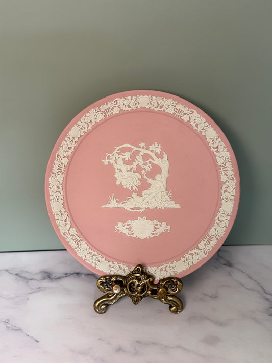 Wedgwood Pink Jasperware 1983 Valentine Plate (Limited Edition)