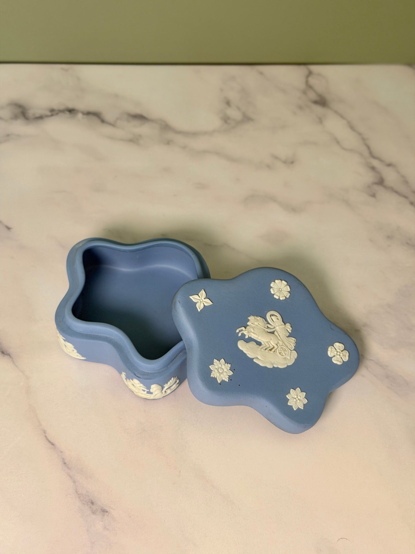 Wedgwood Blue Jasperware Star Trinket Box