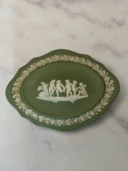 Wedgwood Sage Jasperware Trinket Box