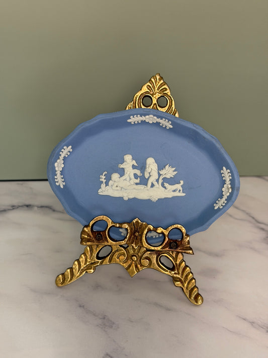 Wedgwood Blue Jasperware Trinket Tray