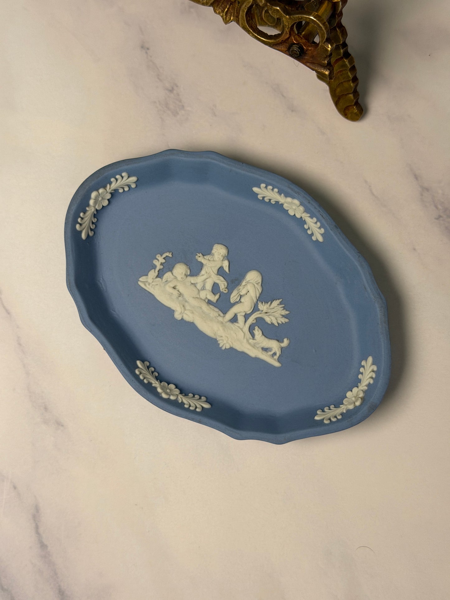 Wedgwood Blue Jasperware Trinket Tray