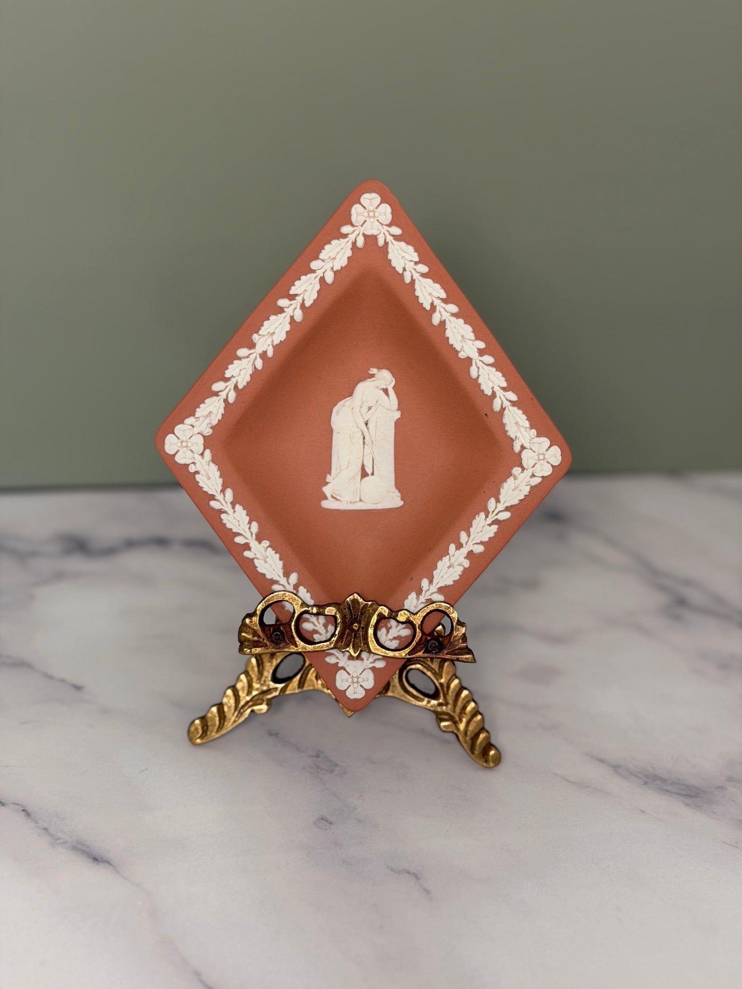 Wedgwood Terracotta Jasperware Diamond Tray