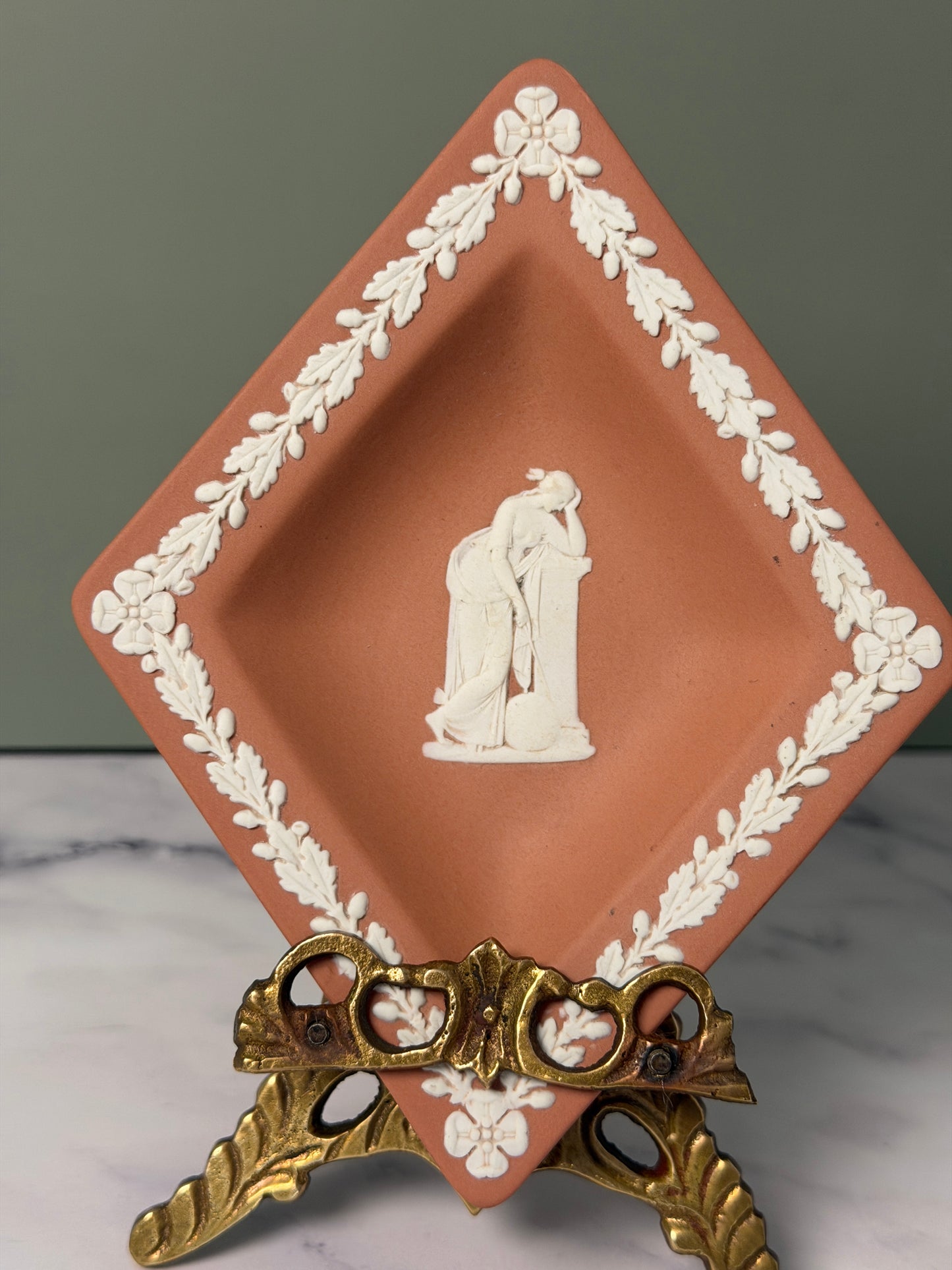 Wedgwood Terracotta Jasperware Diamond Tray