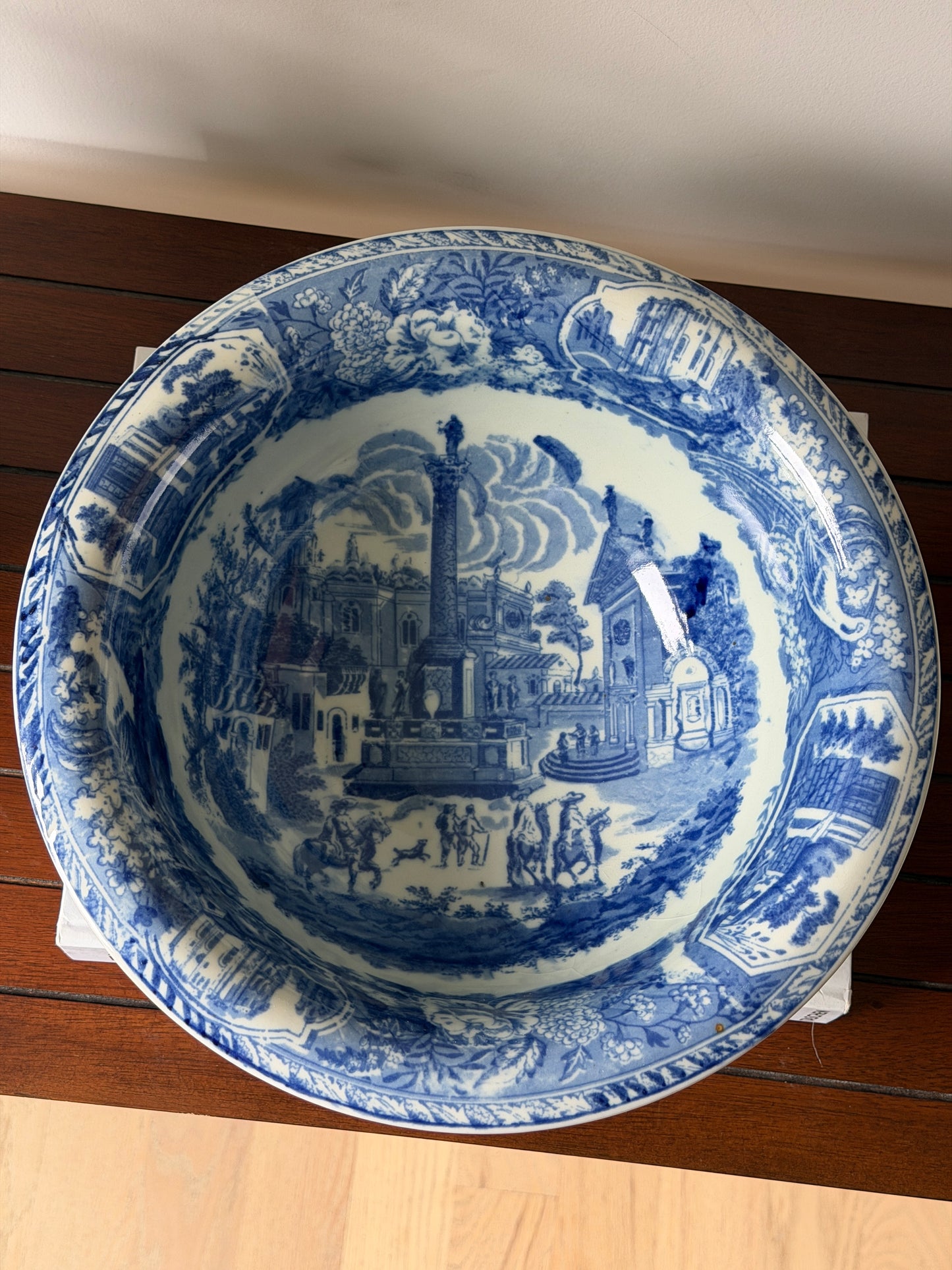 Victoriaware Ironstone Blue & White Pitcher & Basin Set