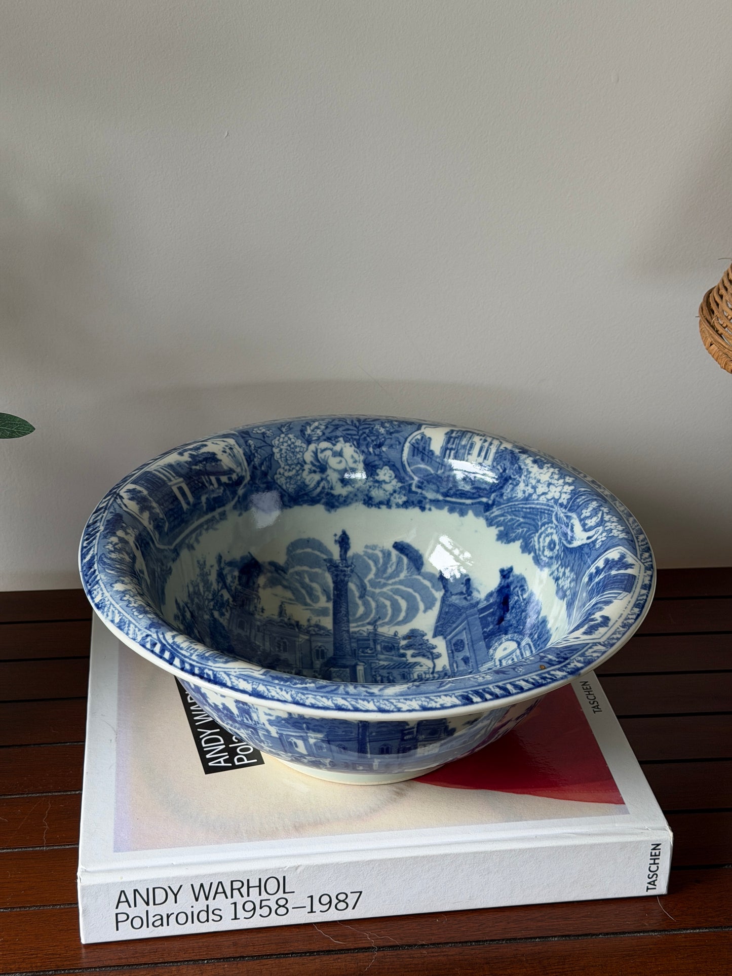 Victoriaware Ironstone Blue & White Pitcher & Basin Set