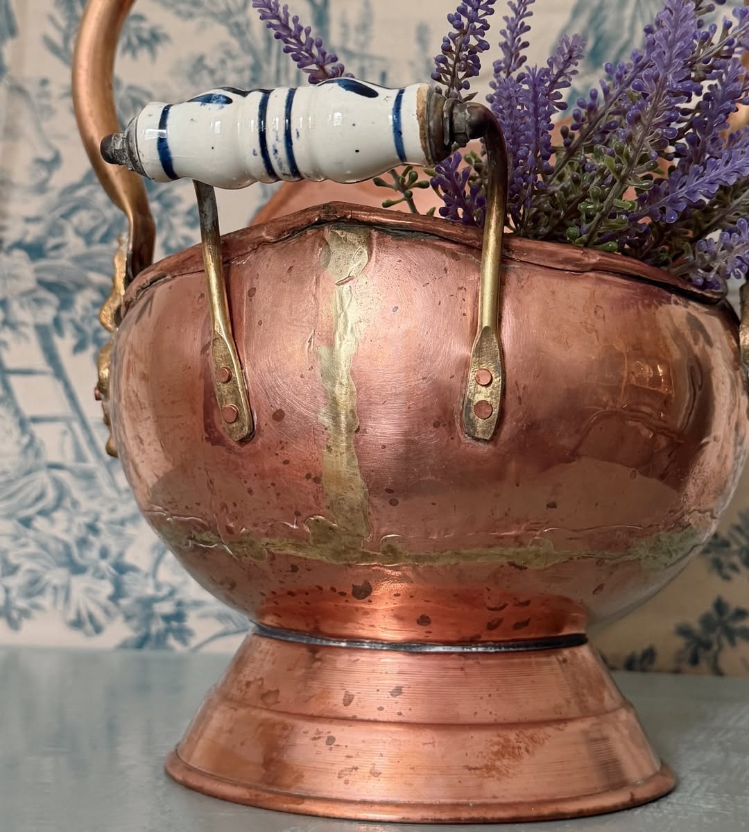 Antique Copper & Brass Coal Scuttle