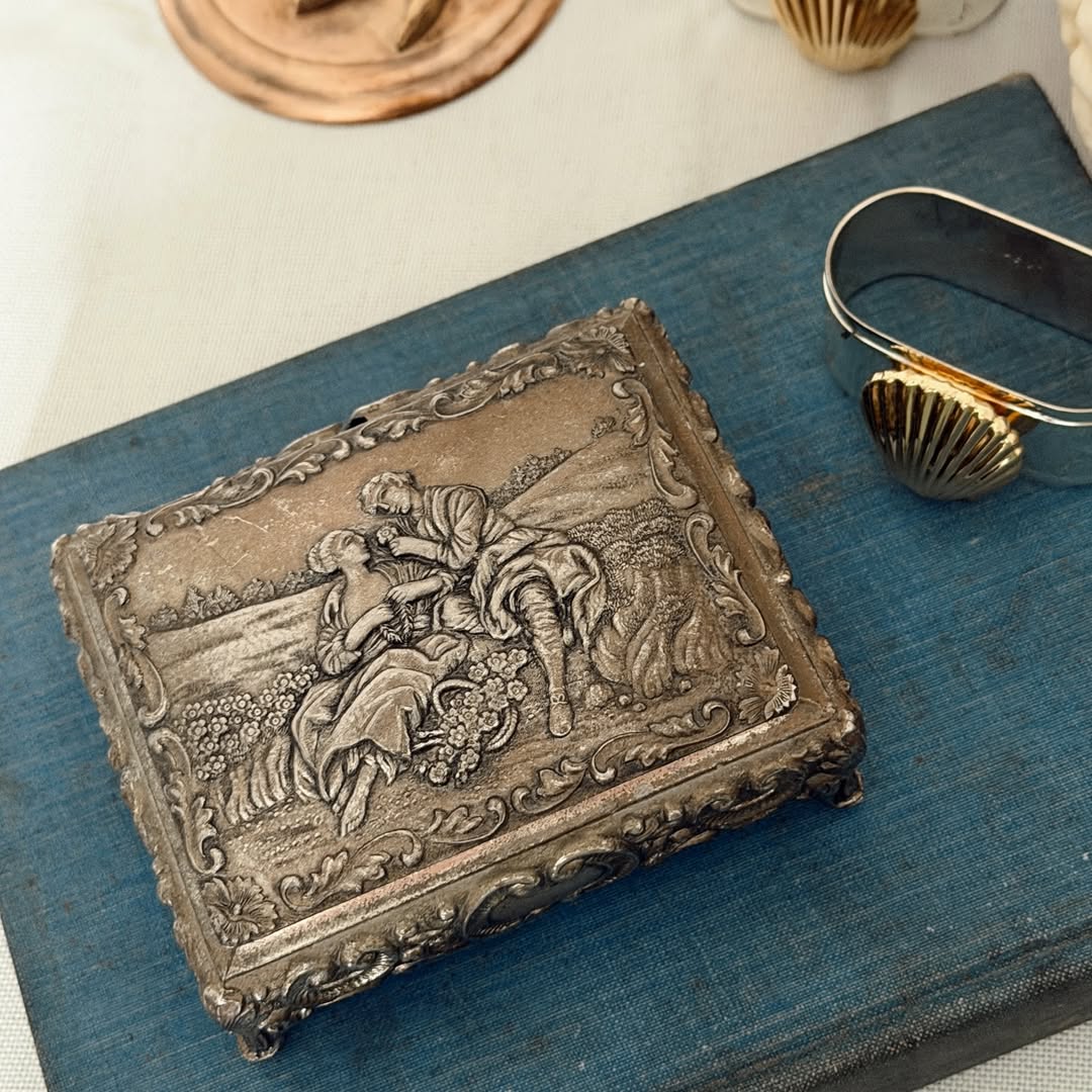 Silvered Repoussé Jewelry Box