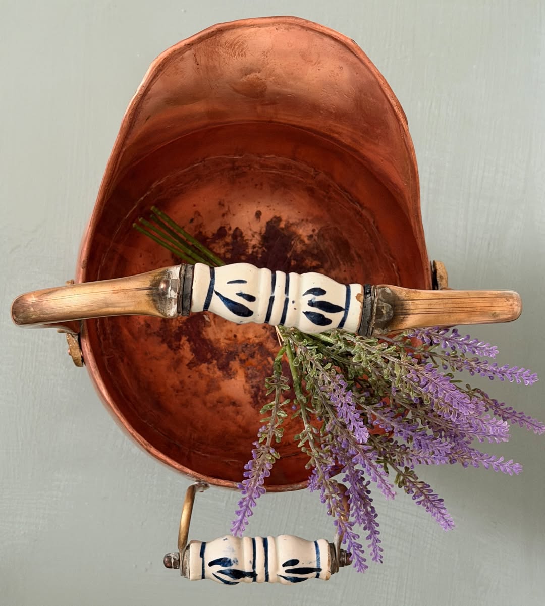 Antique Copper & Brass Coal Scuttle