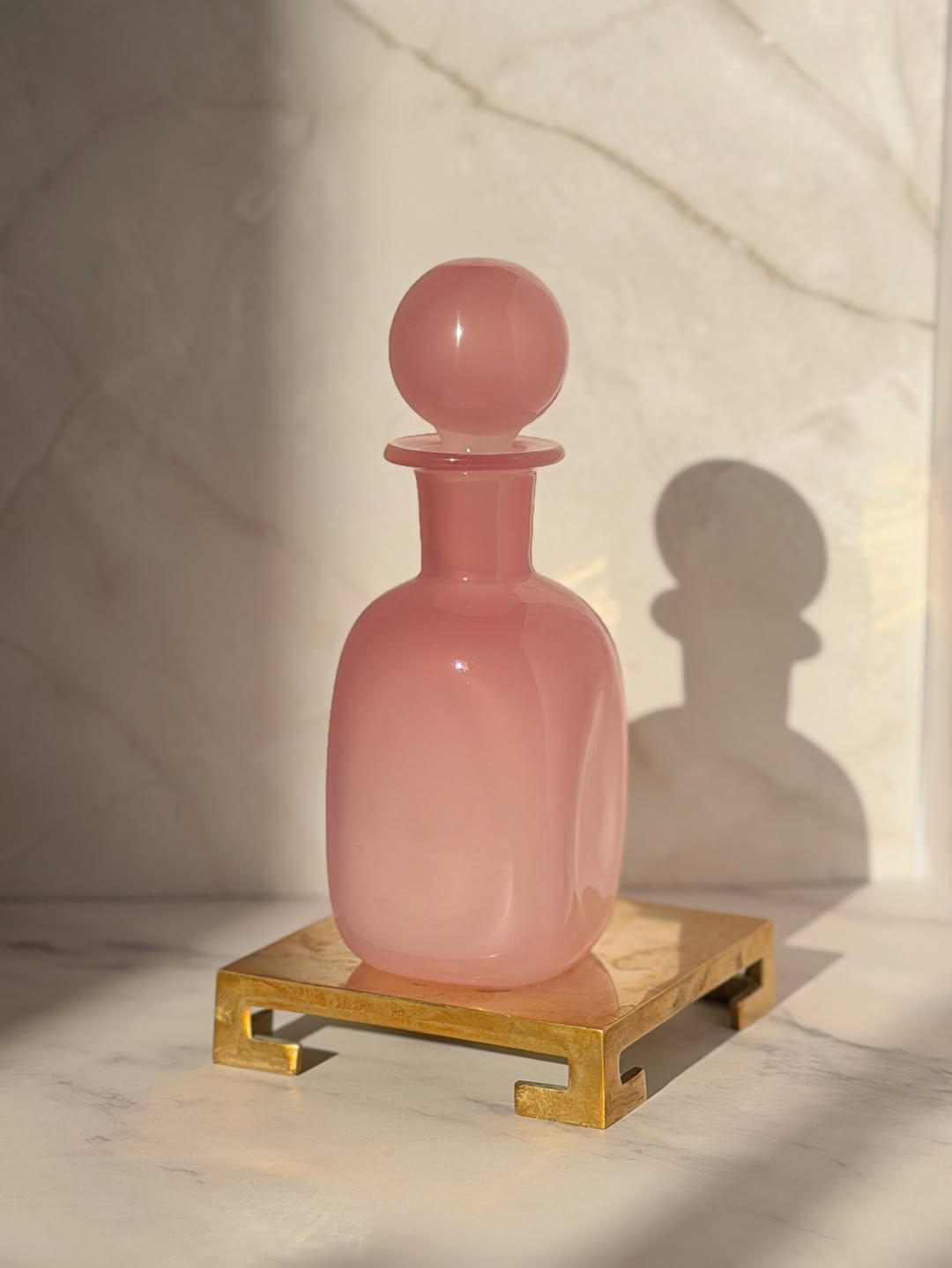 Pink Opaline Perfume/Scent Bottle