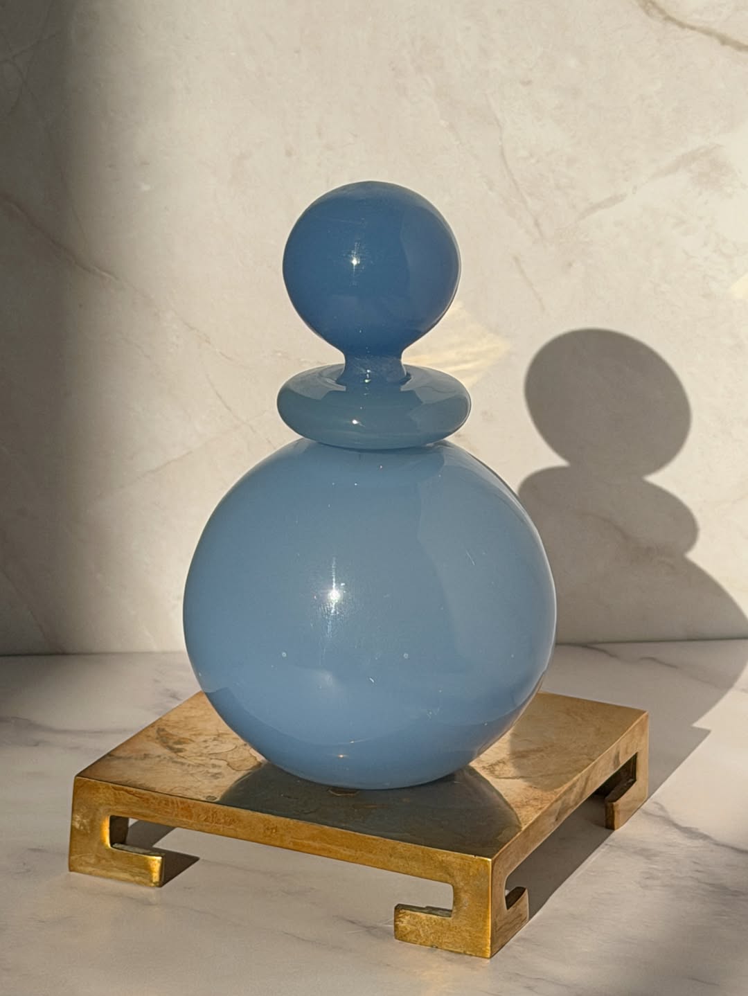 Periwinkle Blue Opaline Perfume/Scent Bottle