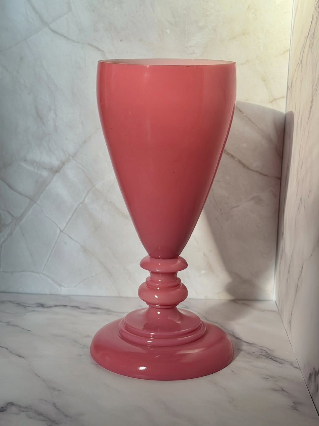 Shell Pink Opaline Vase