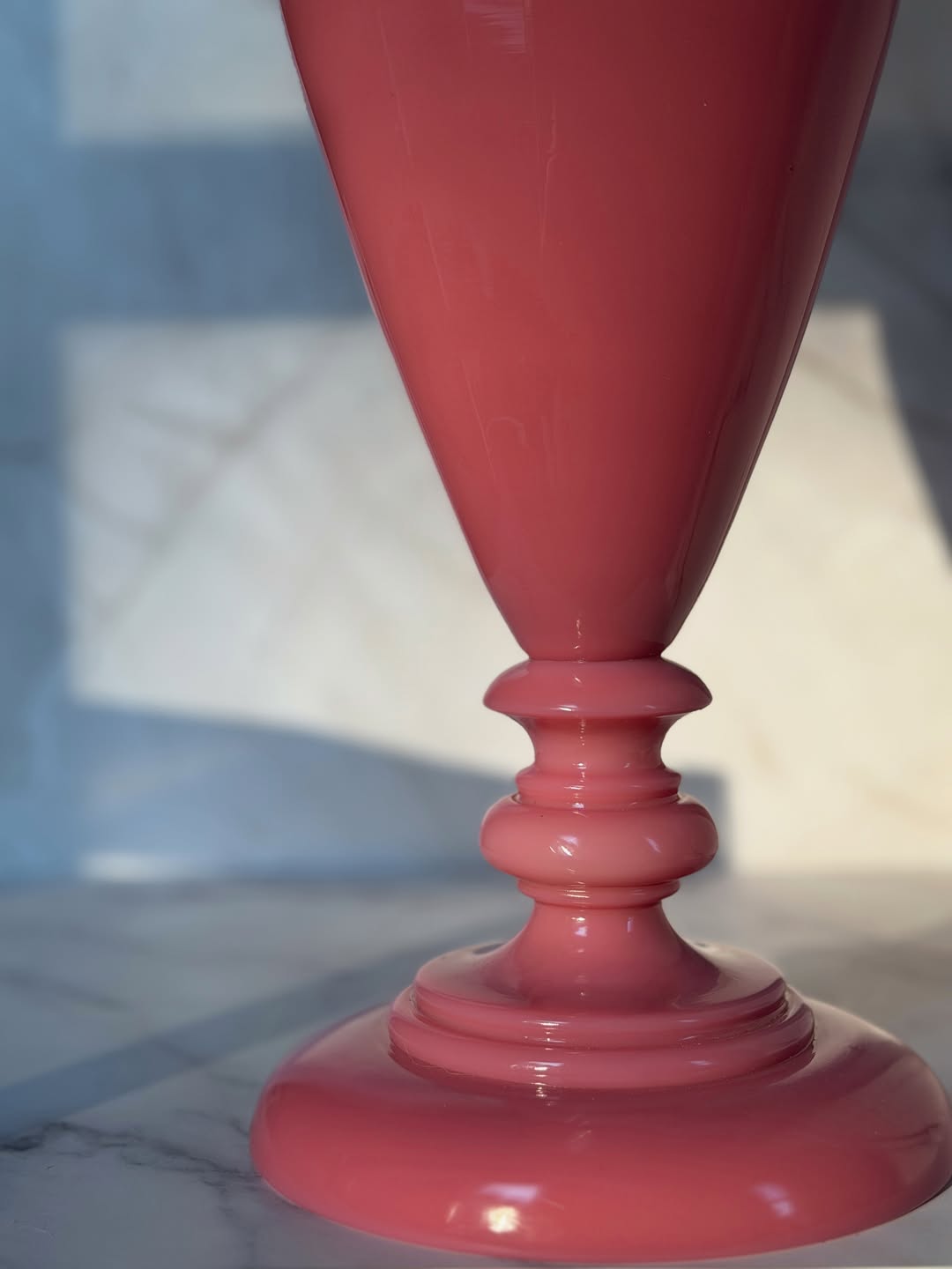 Shell Pink Opaline Vase
