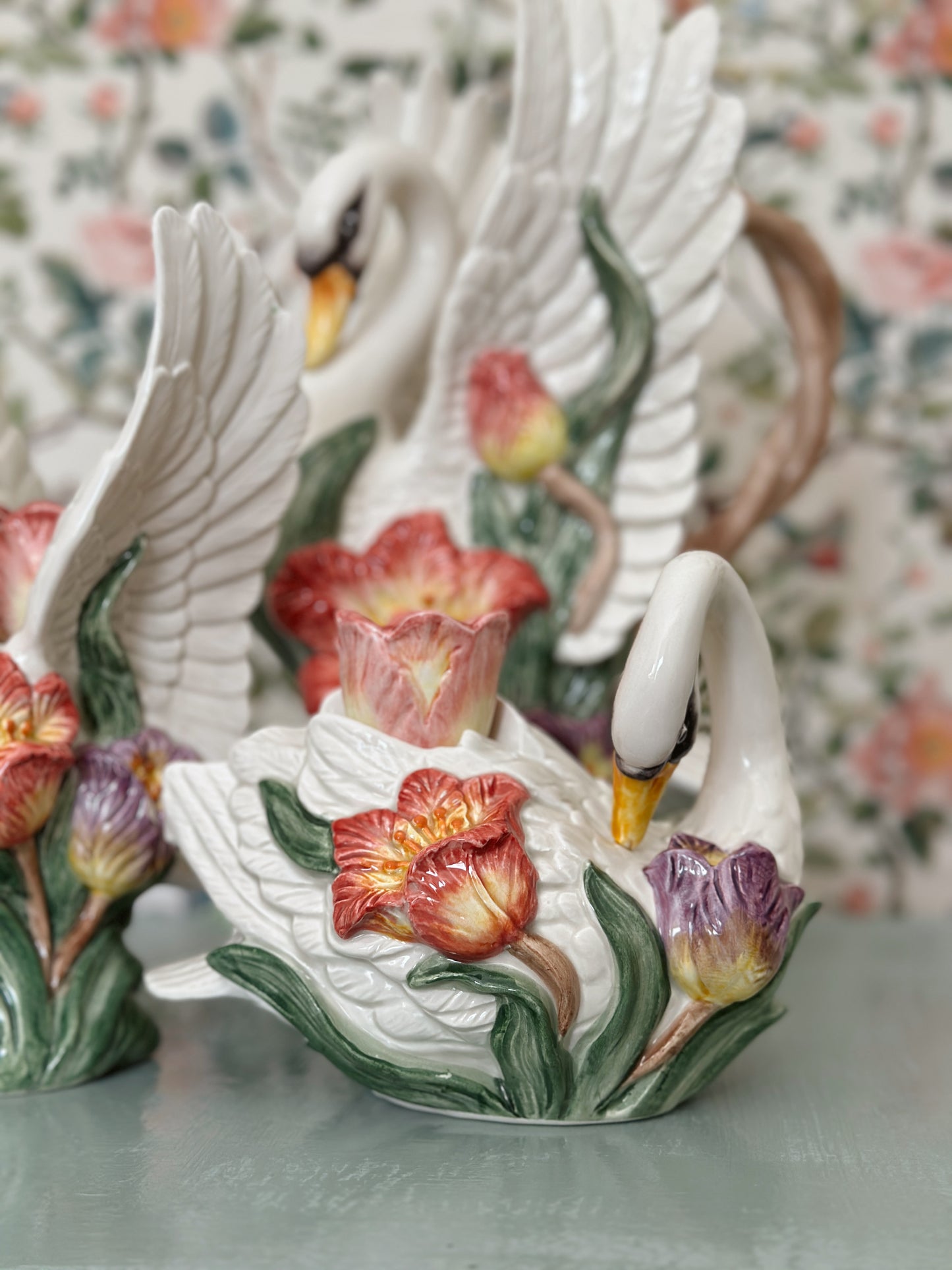 Fitz & Floyd "Tulip Swan" (Set of 3)
