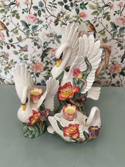 Fitz & Floyd "Tulip Swan" (Set of 3)